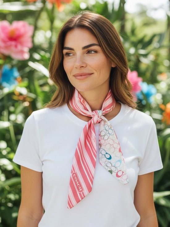 Coach reversible, silk pony scarf EUC - Picture 2 of 8